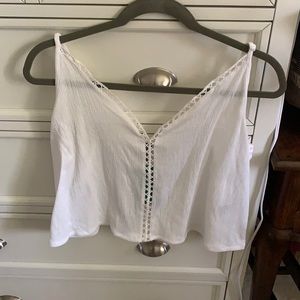 H&M white low cut top